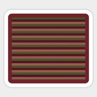 Red / Green "Fabric" lines pattern Sticker